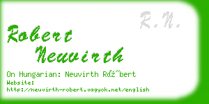 robert neuvirth business card